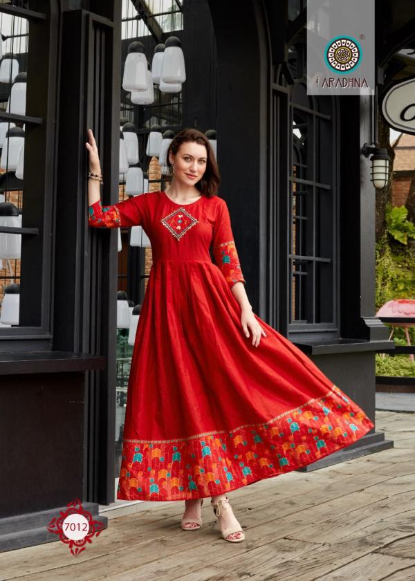 Aradhna Level 7 Ethnic Wear Long Anarkali Kurti Collection